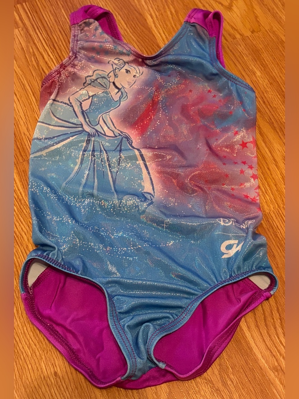 Disney GK Elite Cinderella Girls Gymnastics Leotard Size CXS